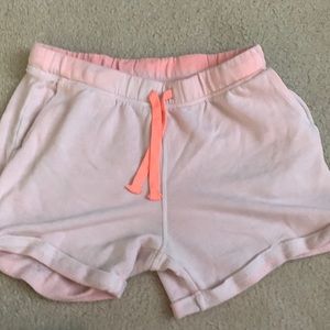 Hello these shorts are pajama shorts and they are light pink and dark pink.